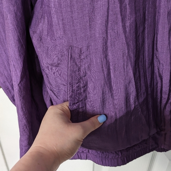 Vintage‎ 80s U.S.A. Olympic Zip-Up Track Jacket Purple Windbreaker Size Large - Picture 6 of 10